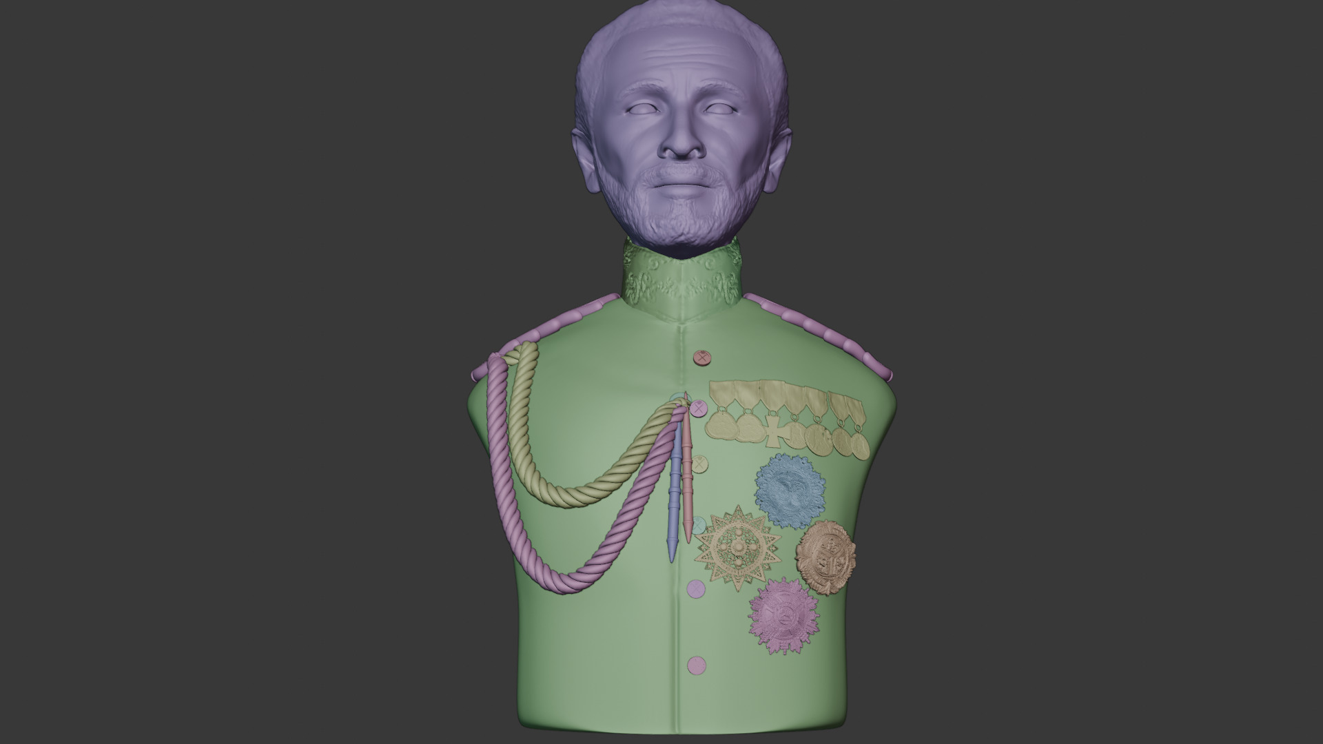 Emperor Haile Selassie I 3D Printable Sculpture 3D print model_4