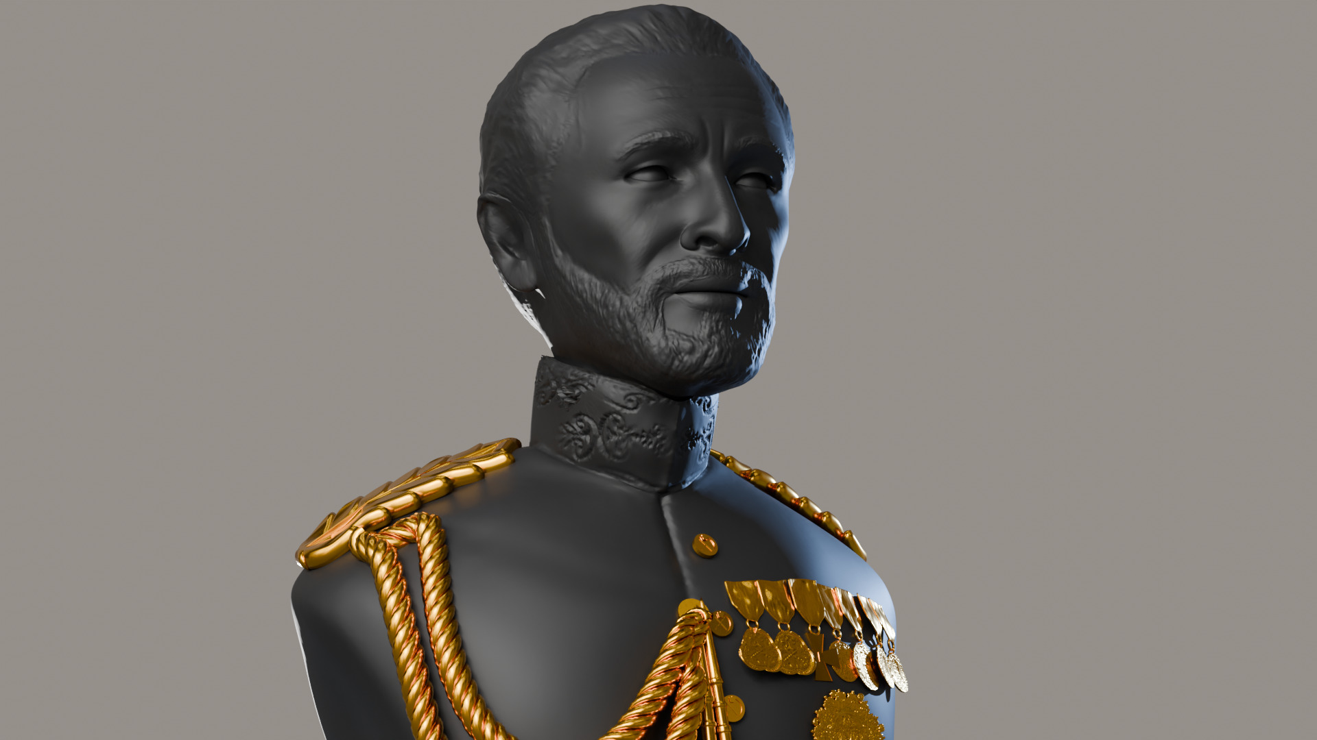 Emperor Haile Selassie I 3D Printable Sculpture 3D print model_1
