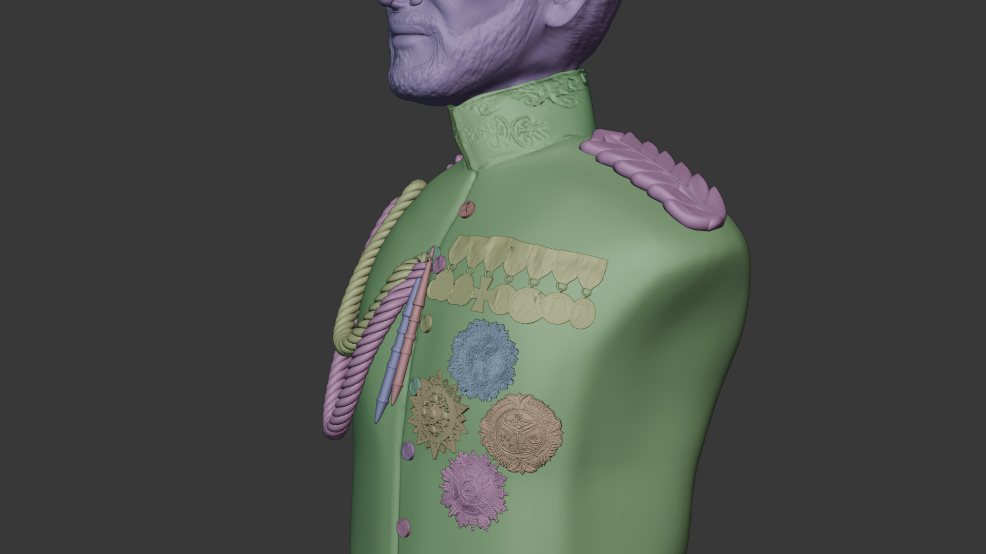 Emperor Haile Selassie I 3D Printable Sculpture 3D print model_7