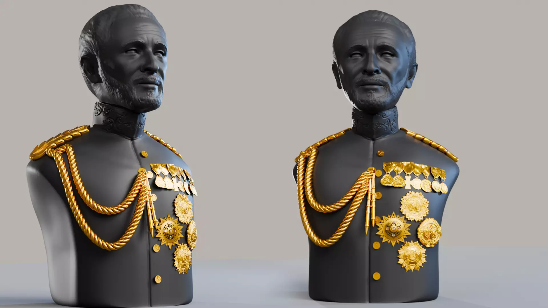 Emperor Haile Selassie I 3D Printable Sculpture 3D print model_0