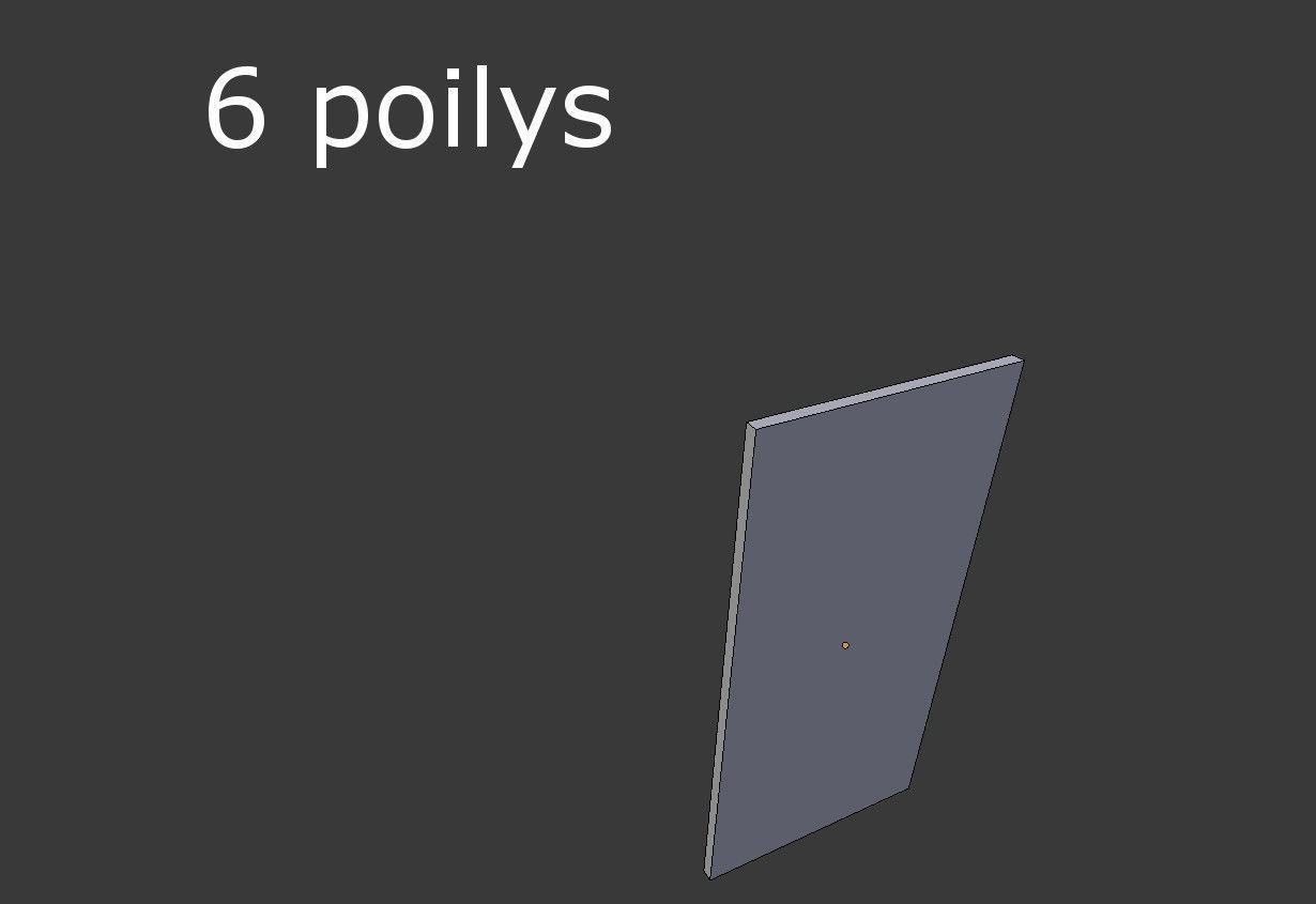 low poly door wooden Low-poly 3D model_3