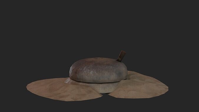 Traditional Grinding Stone 3D Model Low-poly 3D model