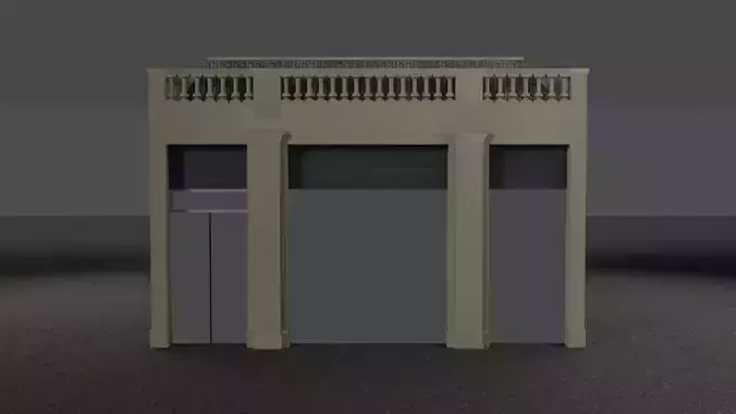 LowPoly 3D Shop Building