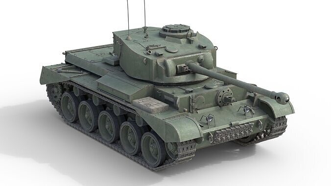 Comet 1 A34 British Cruiser Tank Low-poly 3D model