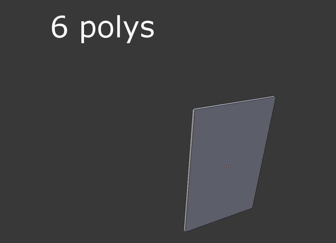 low poly door wooden Low-poly 3D model_3