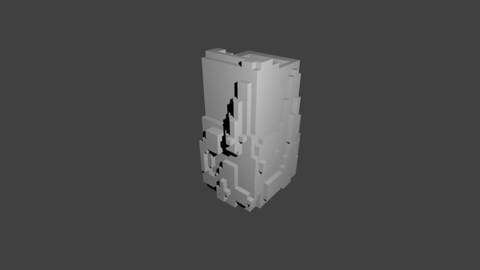 Voxel Pencil Cup 3D print model_1