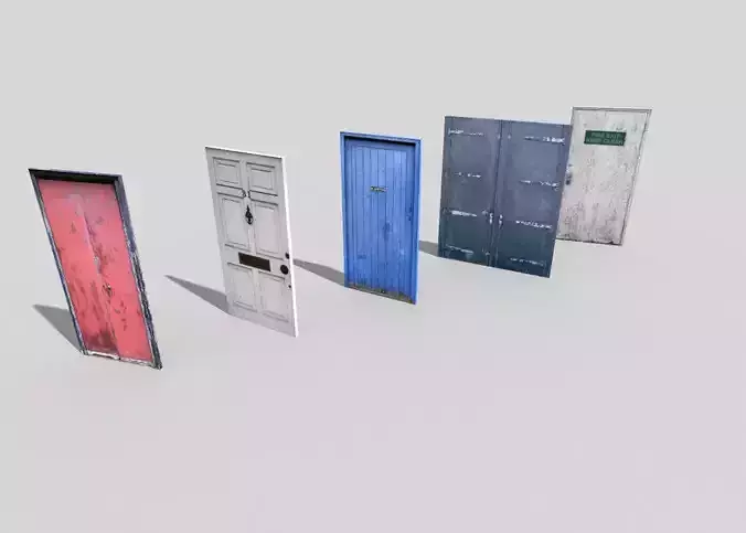 low poly doors pack 1