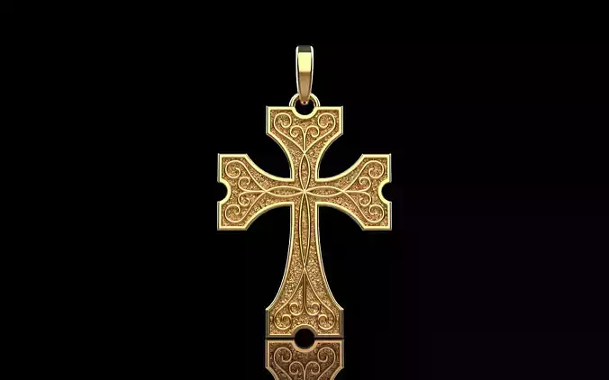 Ornament cross model 1357 3D print model