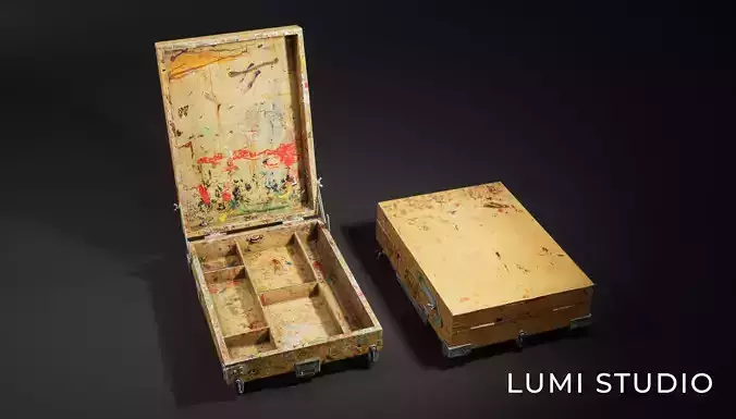 Etude Box Low-poly 3D model