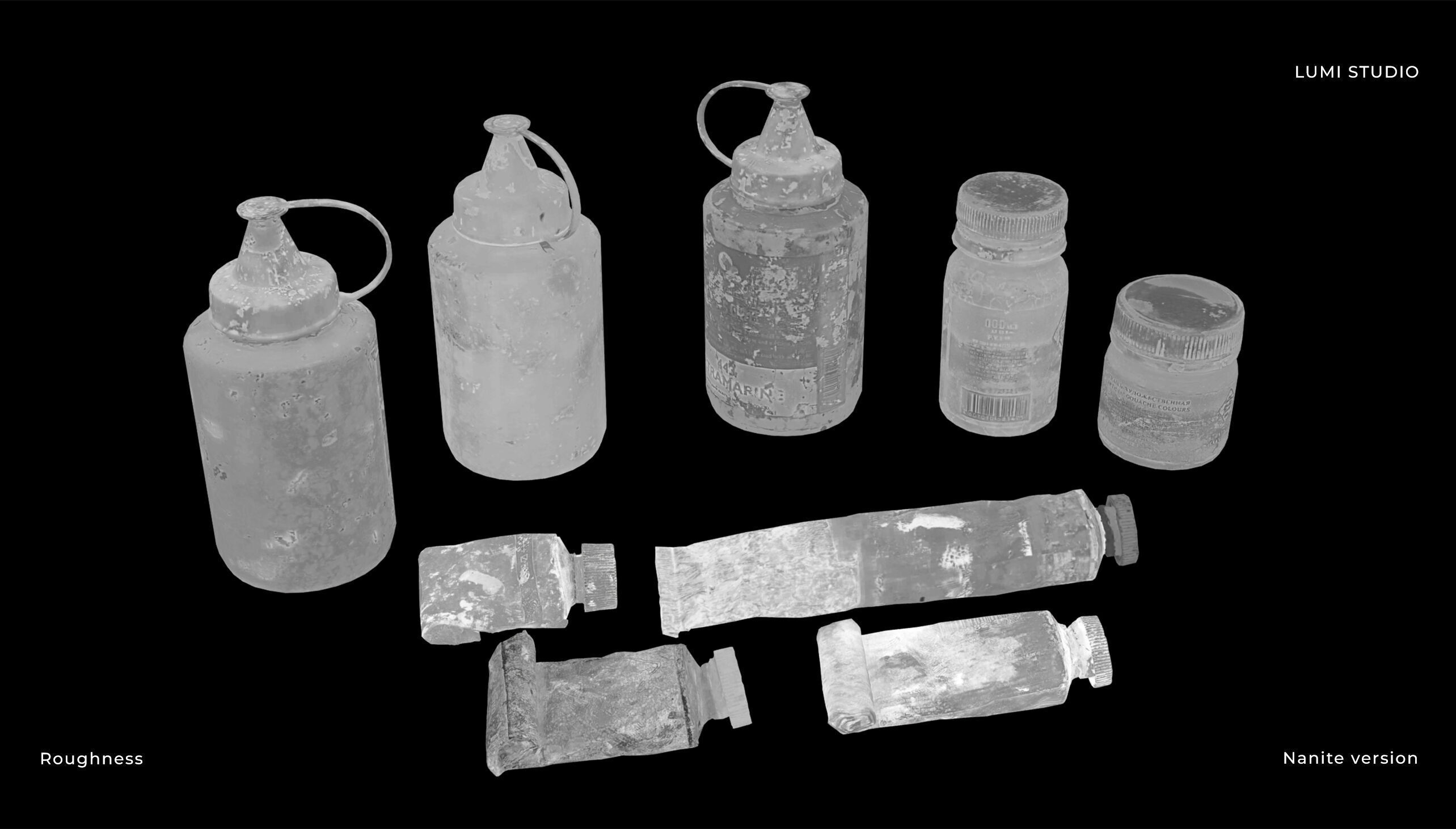 Paint Containers Low-poly 3D model_3