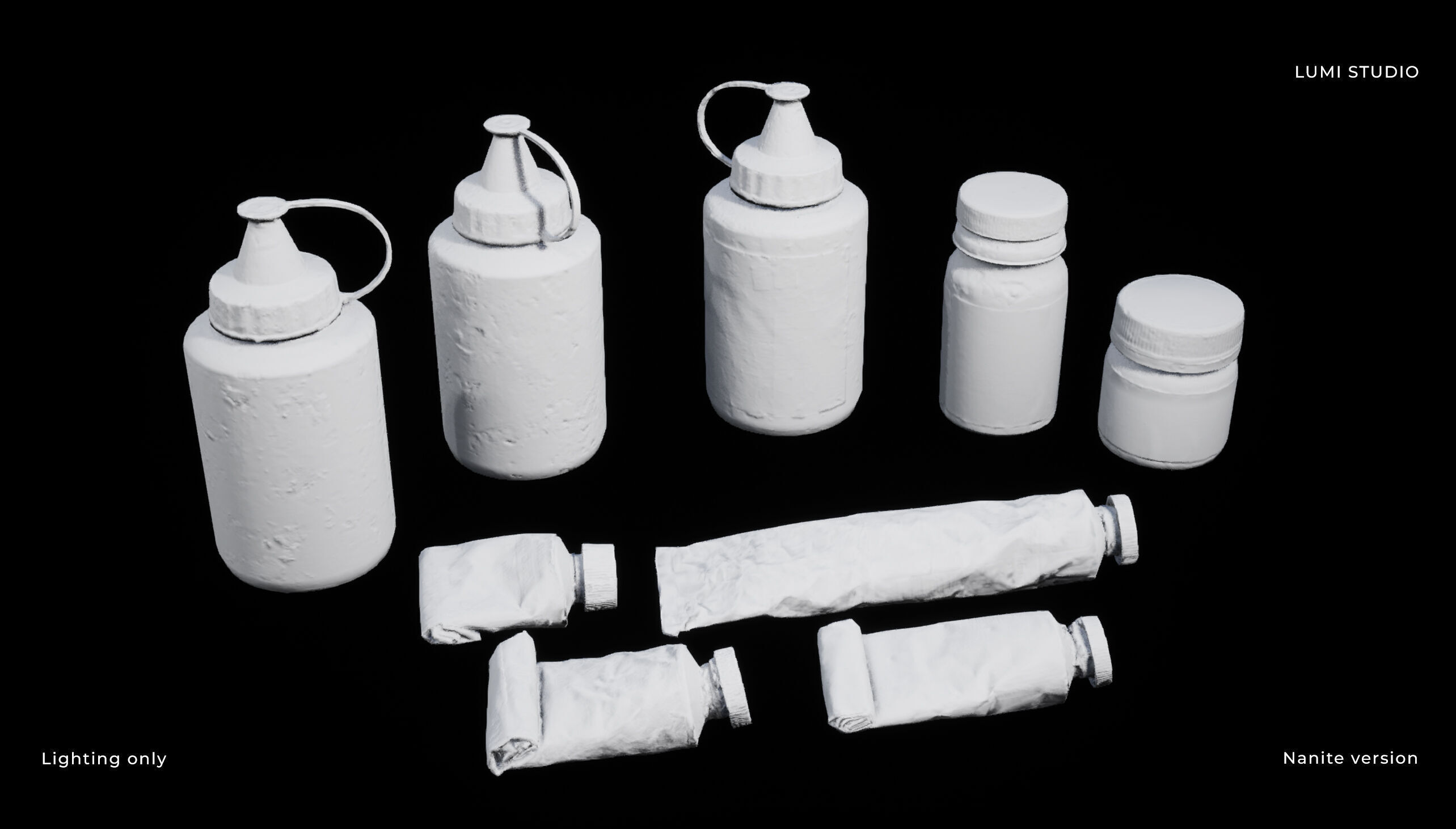 Paint Containers Low-poly 3D model_4