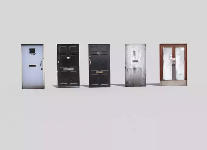 low poly doors pack 2