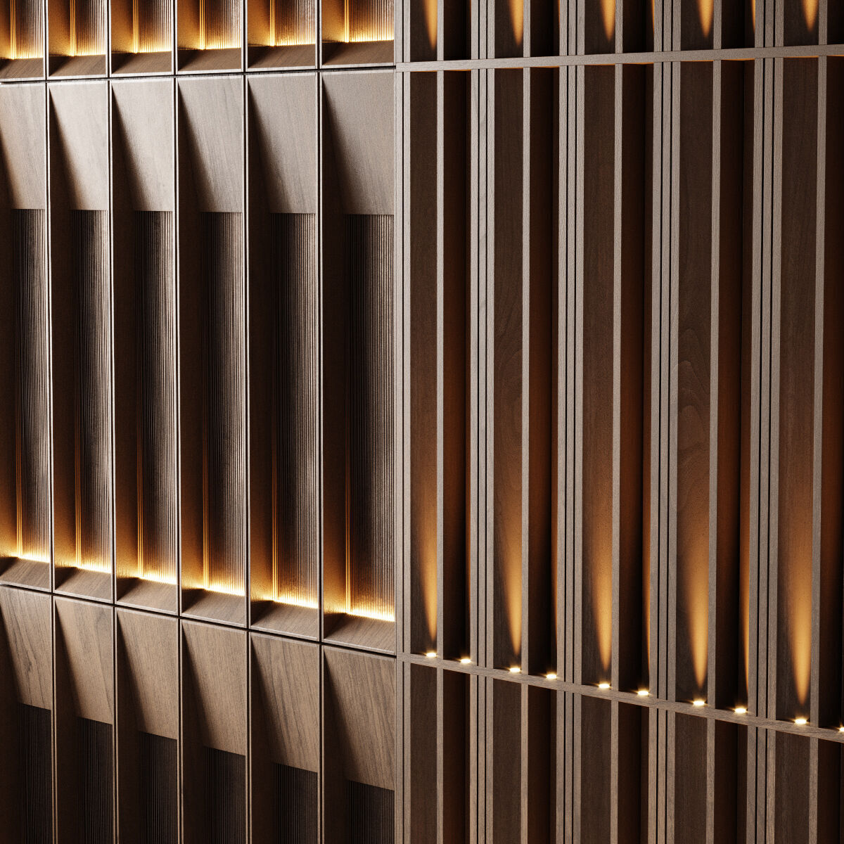 Wood panels 4 3D model_2