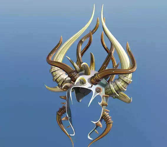 Demonic Antler Crown Fantasy Horned  3D model