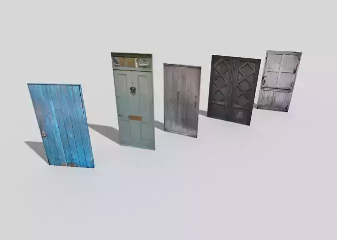 low poly doors pack 3