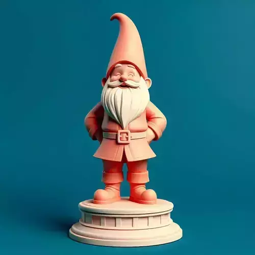 1091  Fairy Tale  Gnome Color Full Body Figurine 3D print model
