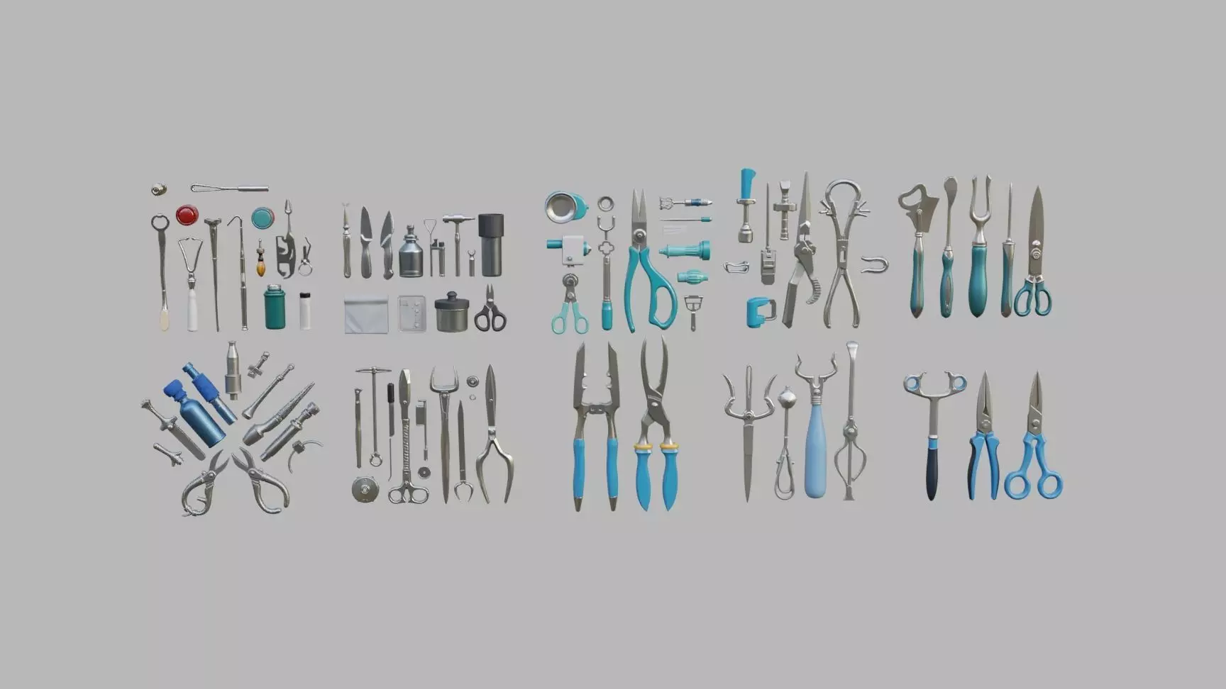 Lab Equipment Collection Low-poly 3D model