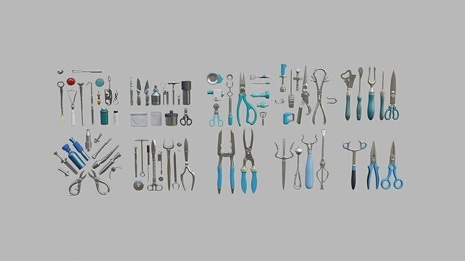 Lab Equipment Collection Low-poly 3D model