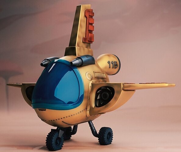 dragon ball bulma nave airplane 115 3D print model