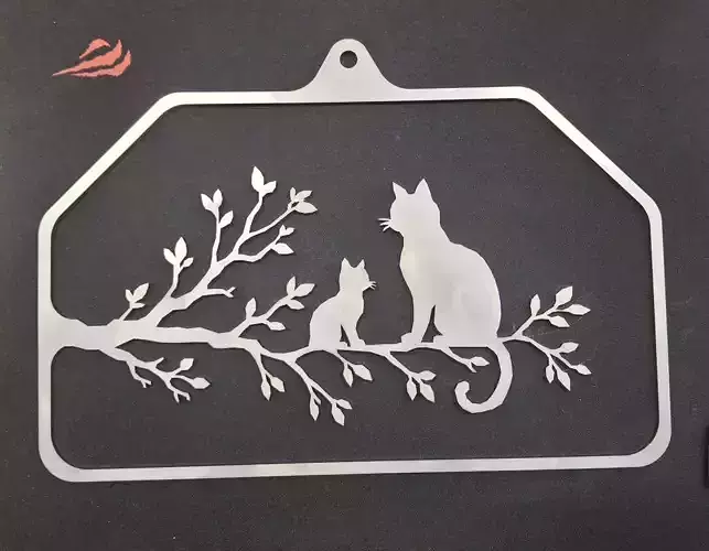 Art Painting Cats on Tree 3D Printable