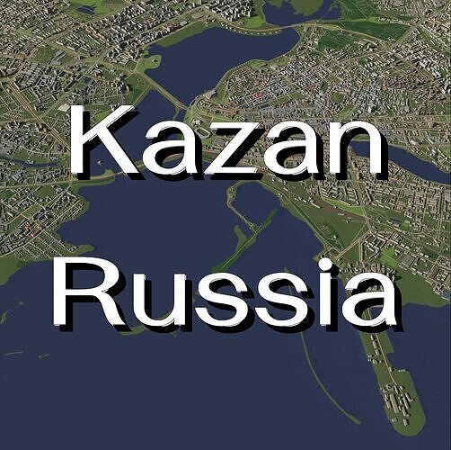 Kazan Russia - city and urban 3D model