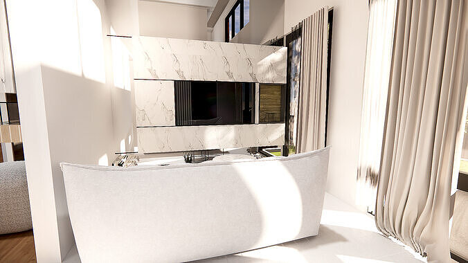 Complete House Model 7 2x10m  SketchUp Enscape Interior 3D model