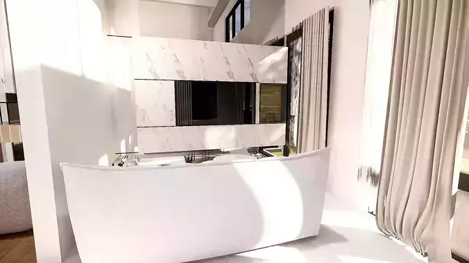 Complete House Model 7 2x10m  SketchUp Enscape Interior