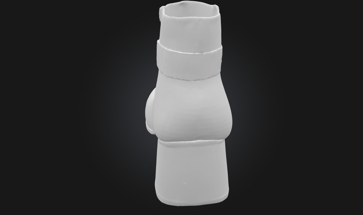 Black Leather Ankle Boots Footwear Model for Fashion 3D model_8