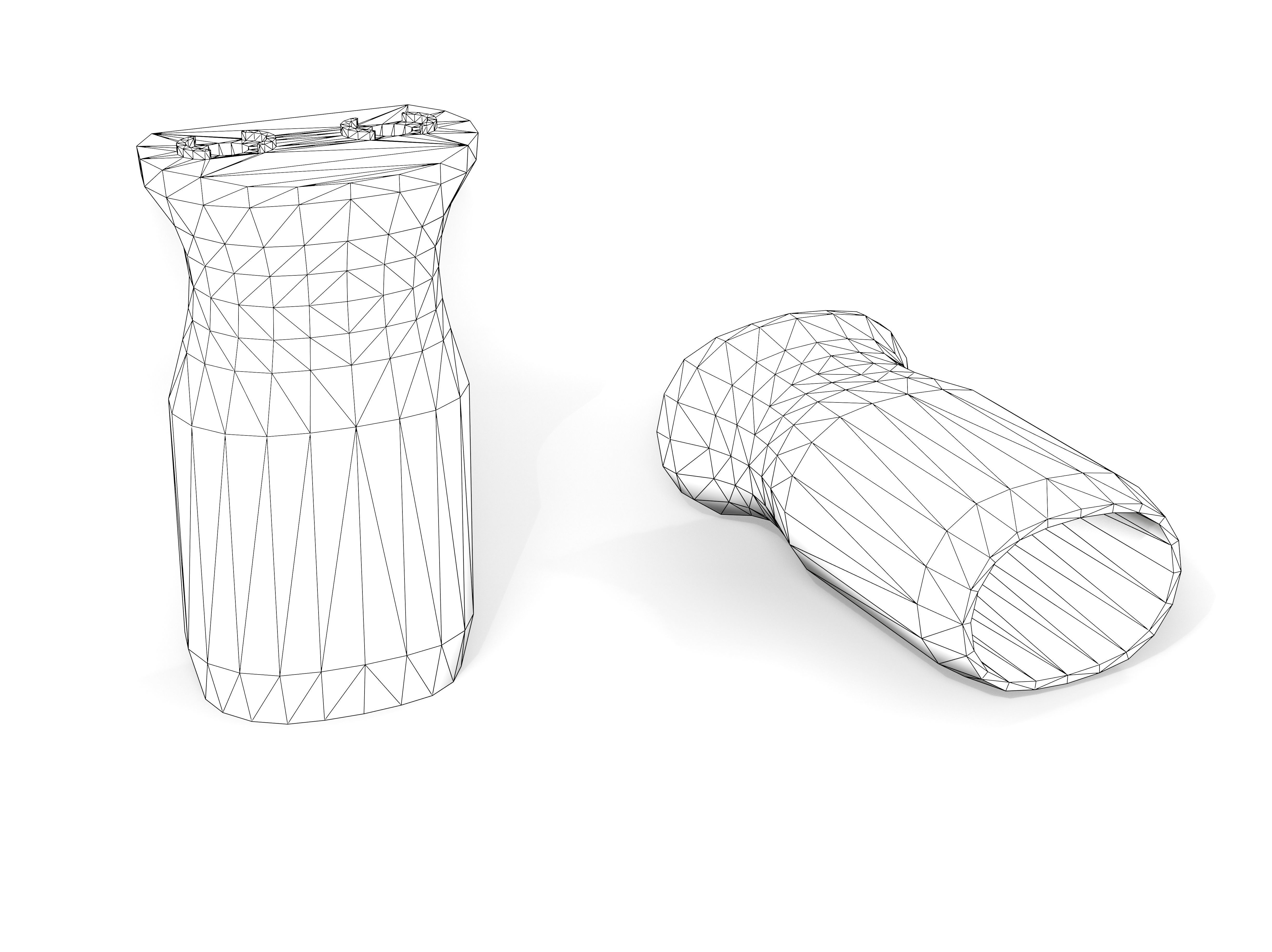 Magpul MVG MLOK Vertical Grip OD Green Low-poly 3D model_7