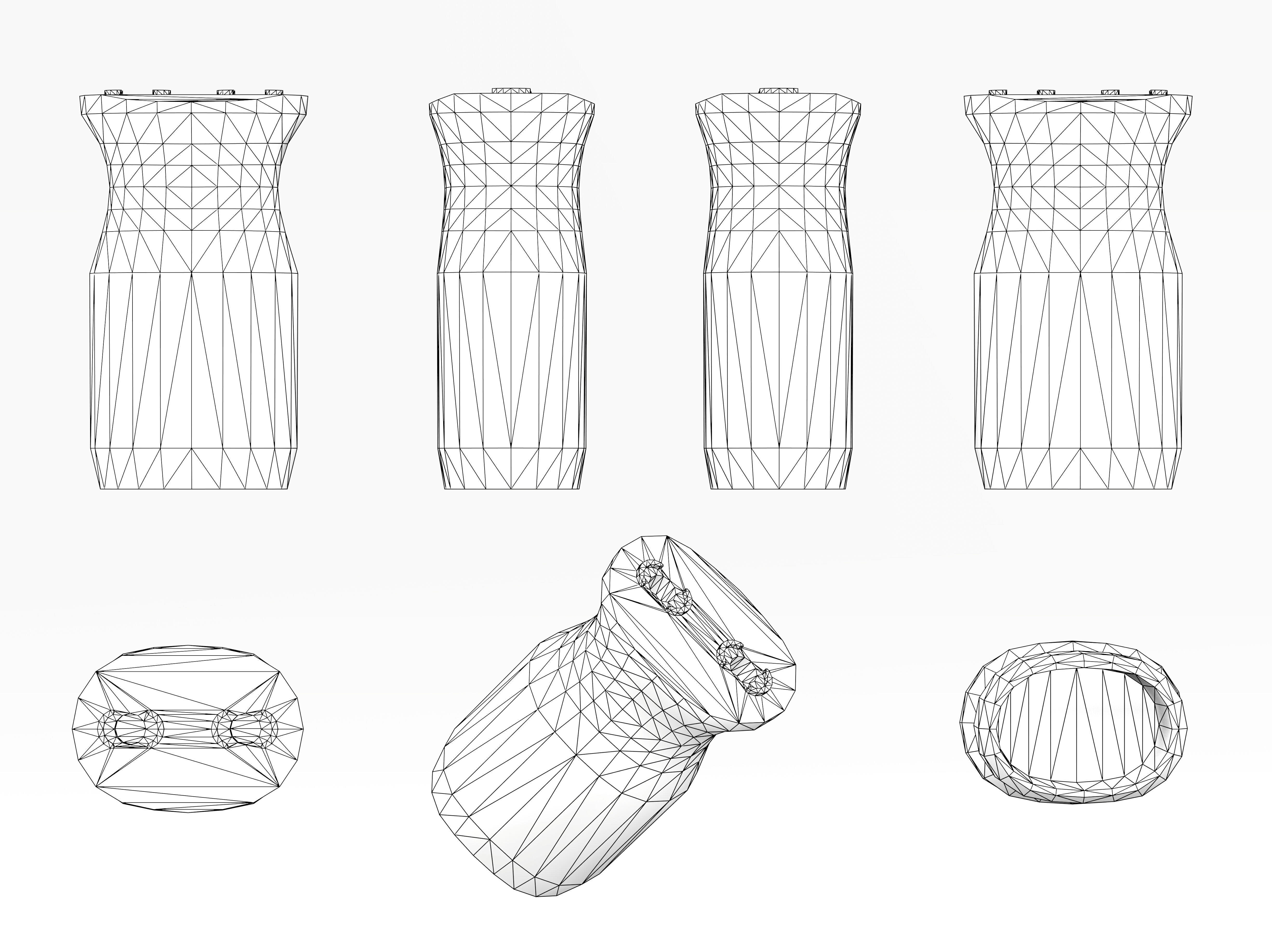 Magpul MVG MLOK Vertical Grip OD Green Low-poly 3D model_8