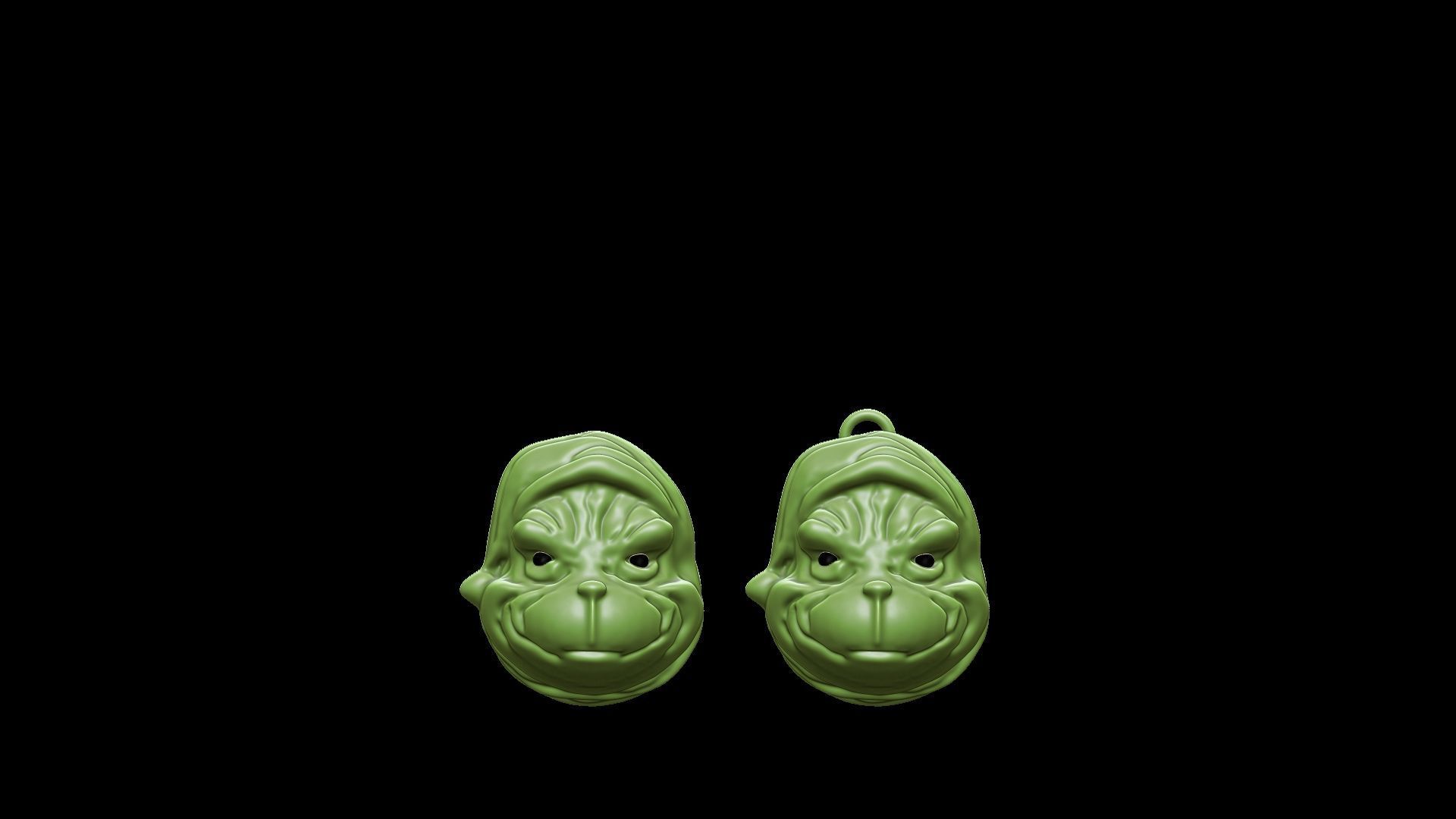 Grinch 3d Model Fridge Magnet and Christmas  Ornament 3D print model_1