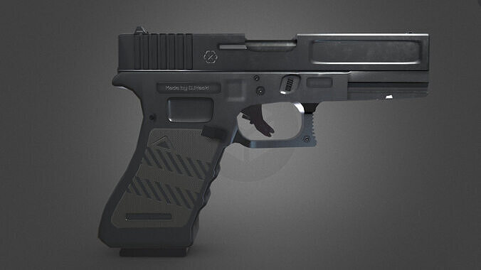 Semi Auto Pistol G 17 Low-poly 3D model