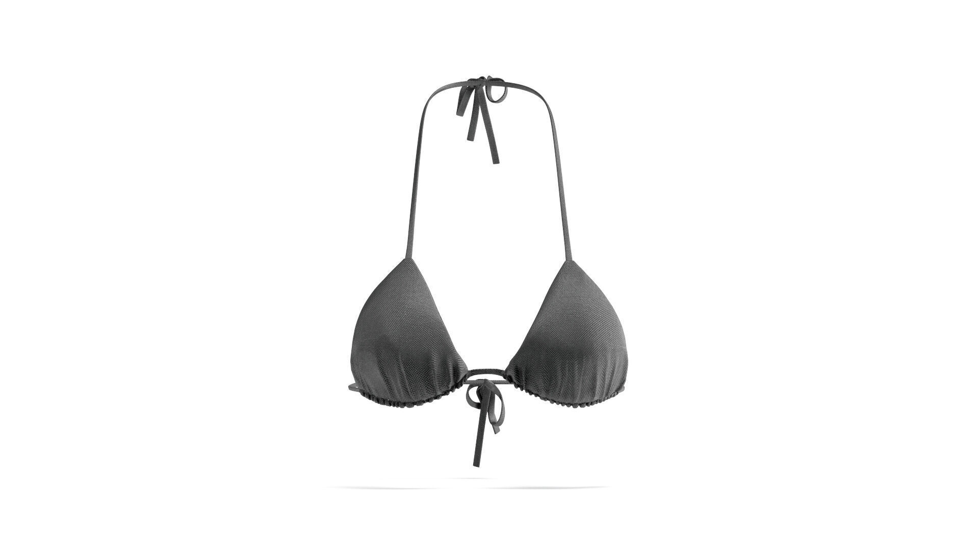 Summer Womens Black Bikini - female tankini beachwear 3D model_4