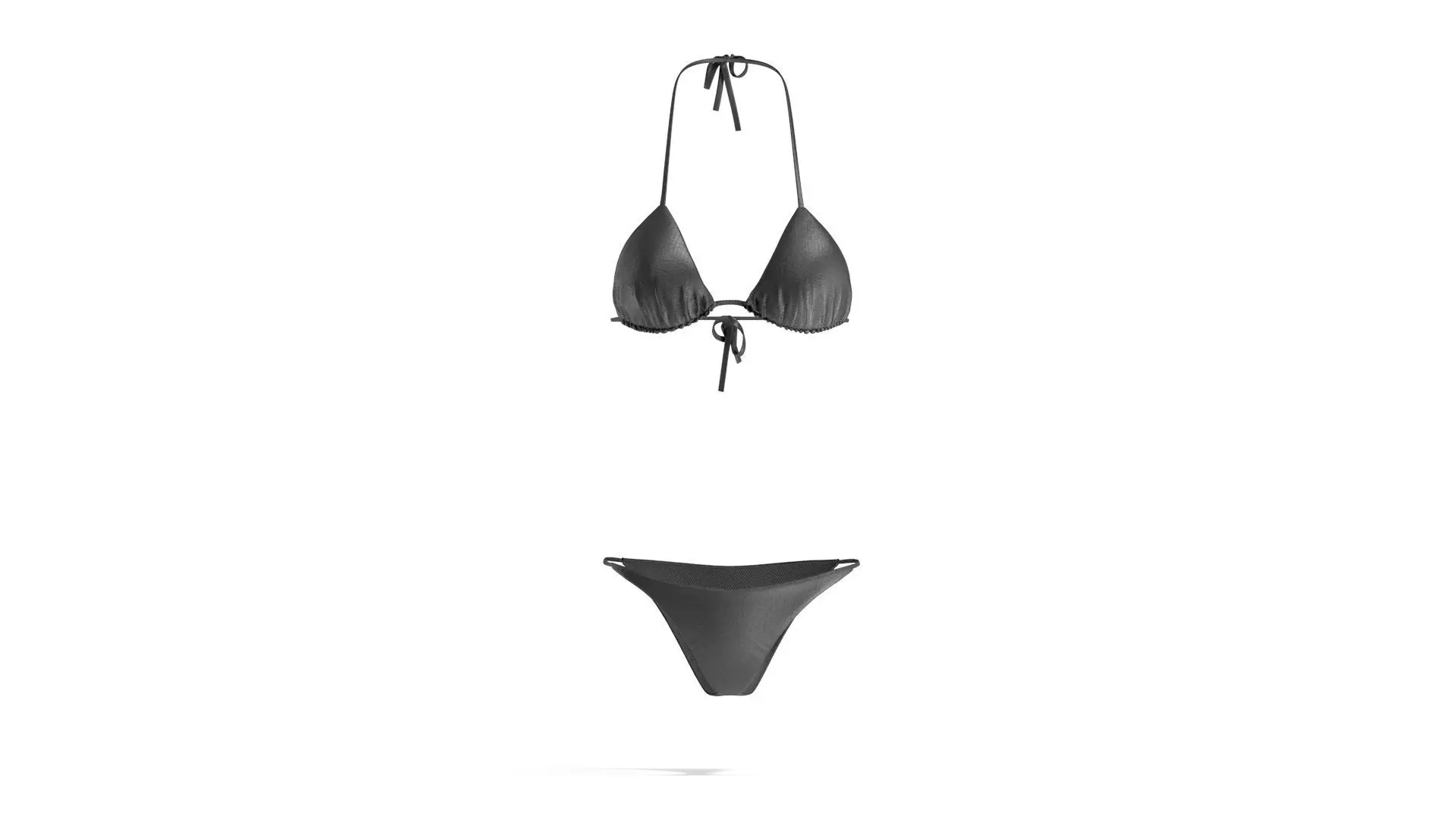 Summer Womens Black - female tankini beachwear 3D model