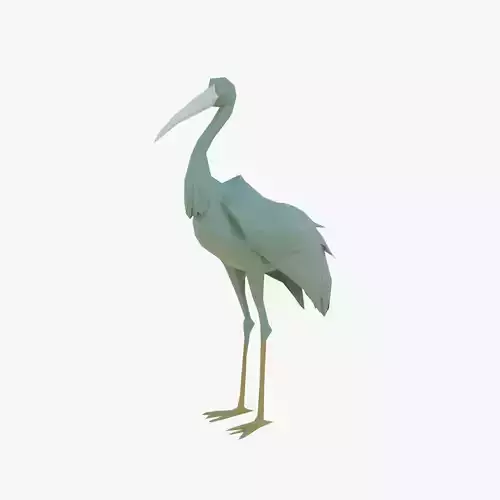 Stork low poly Low-poly 3D model