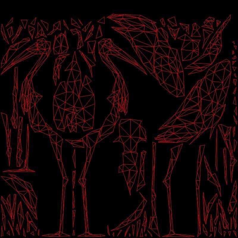 Stork low poly Low-poly 3D model_7