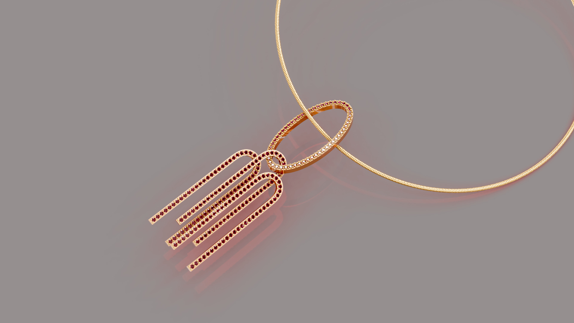 Oval Diamond Set 3D print model_7