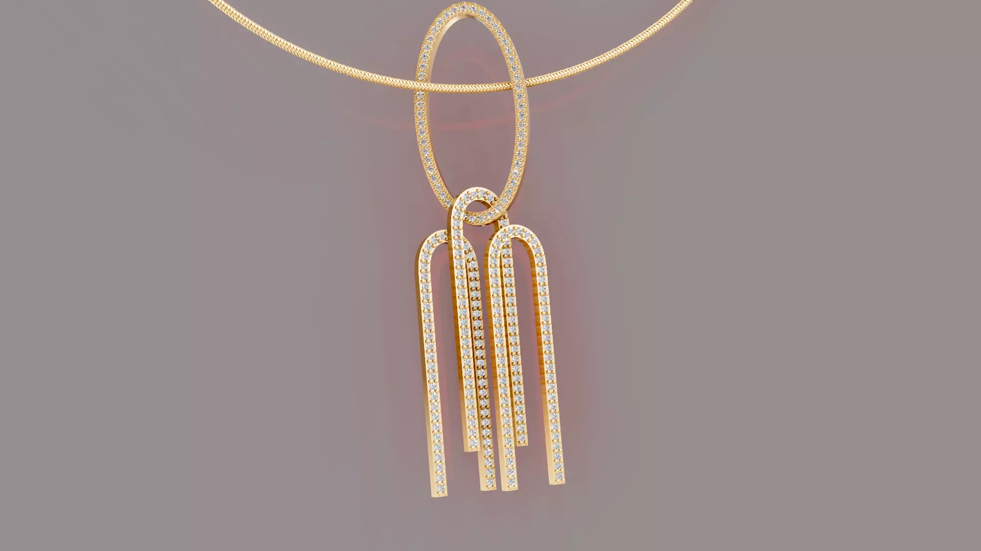 Oval Diamond Set 3D print model_0