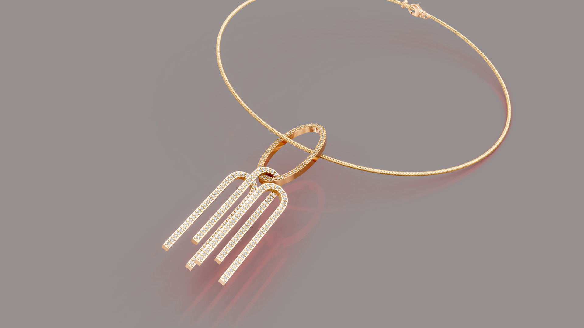 Oval Diamond Set 3D print model_4