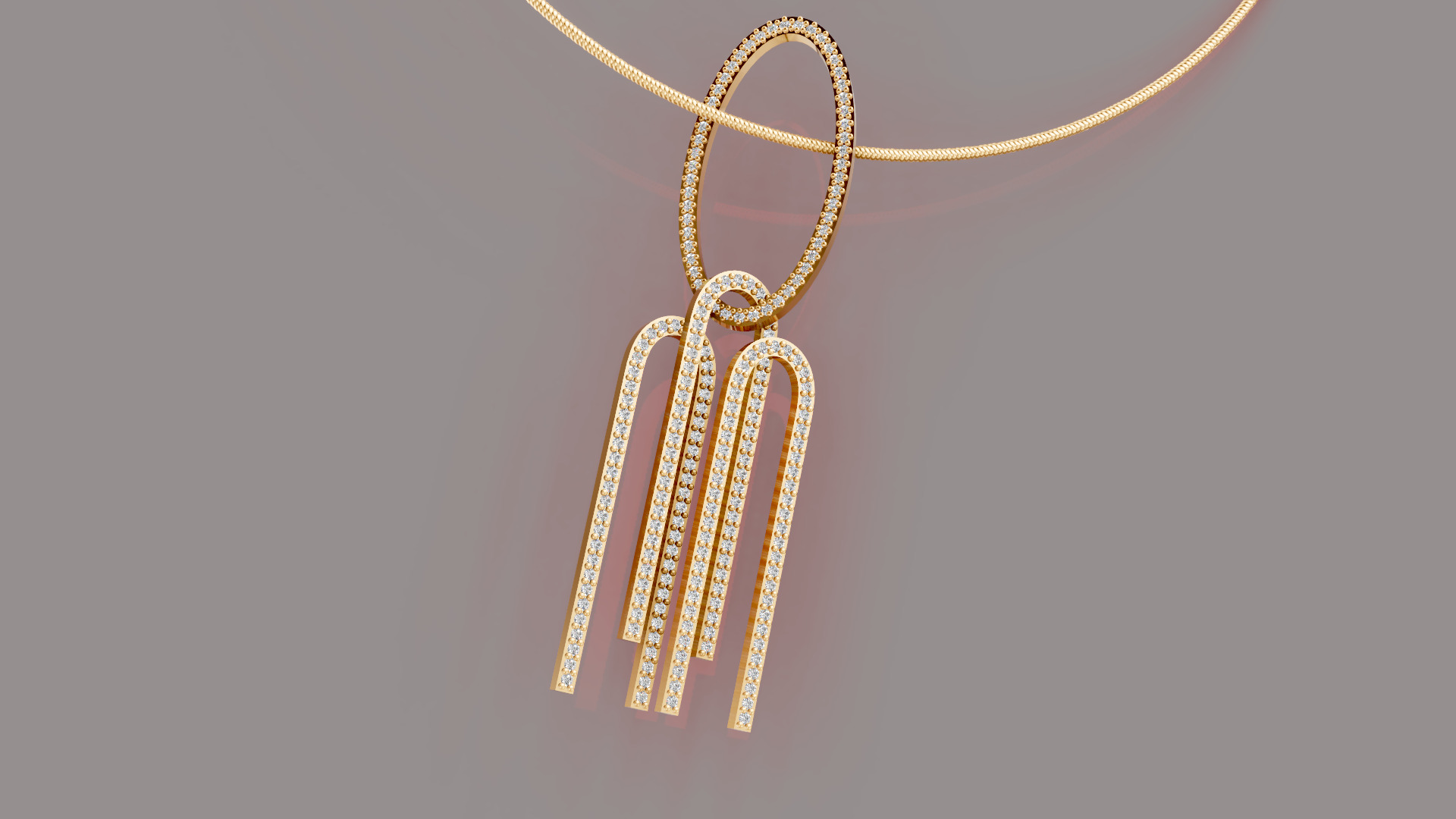 Oval Diamond Set 3D print model_1