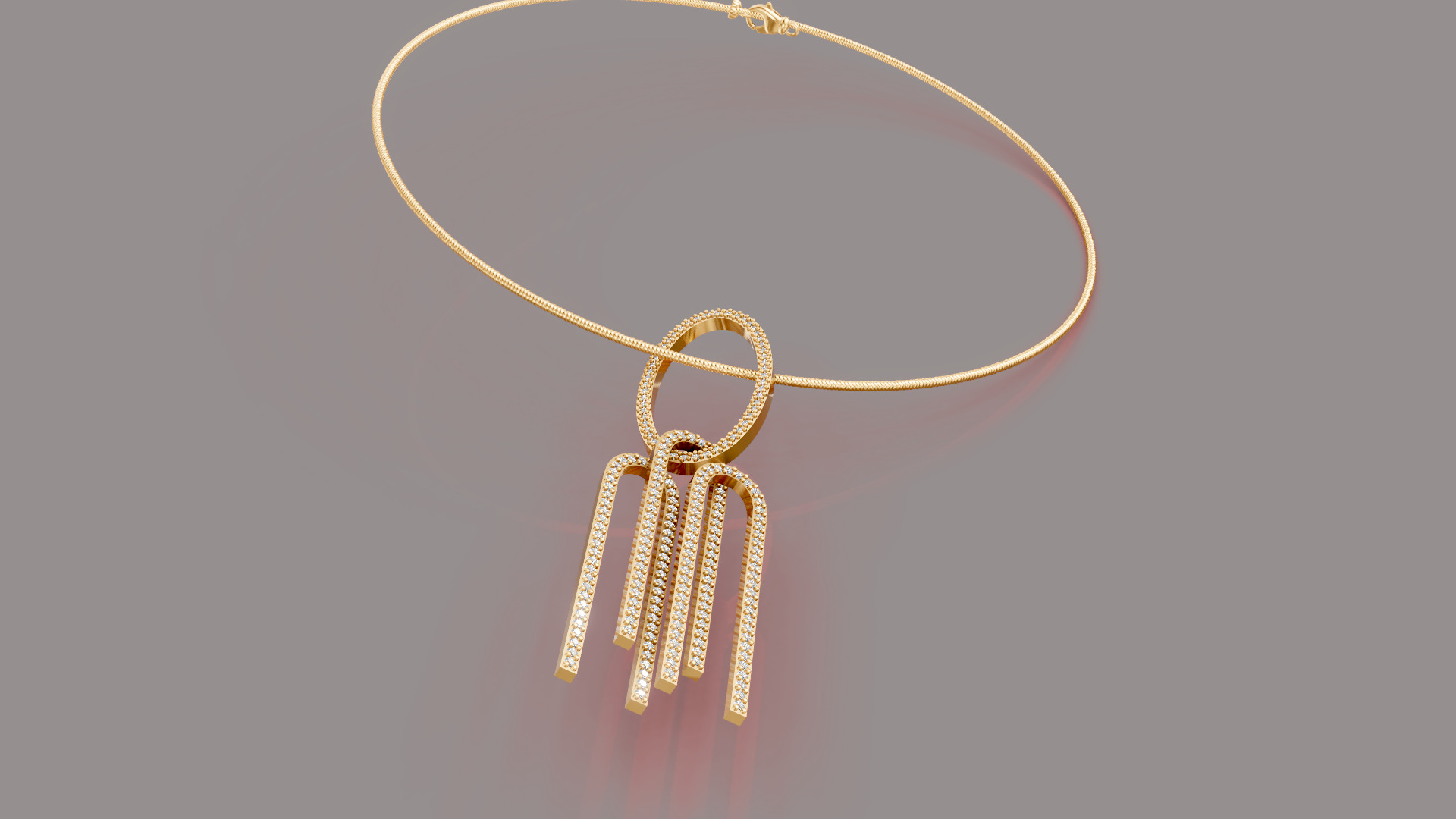 Oval Diamond Set 3D print model_3