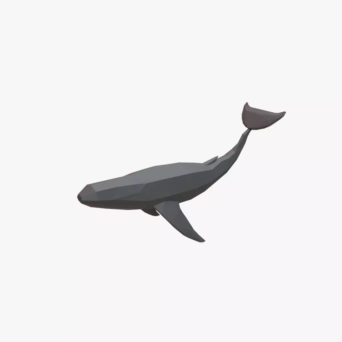 Whale low poly Low-poly 3D model_0