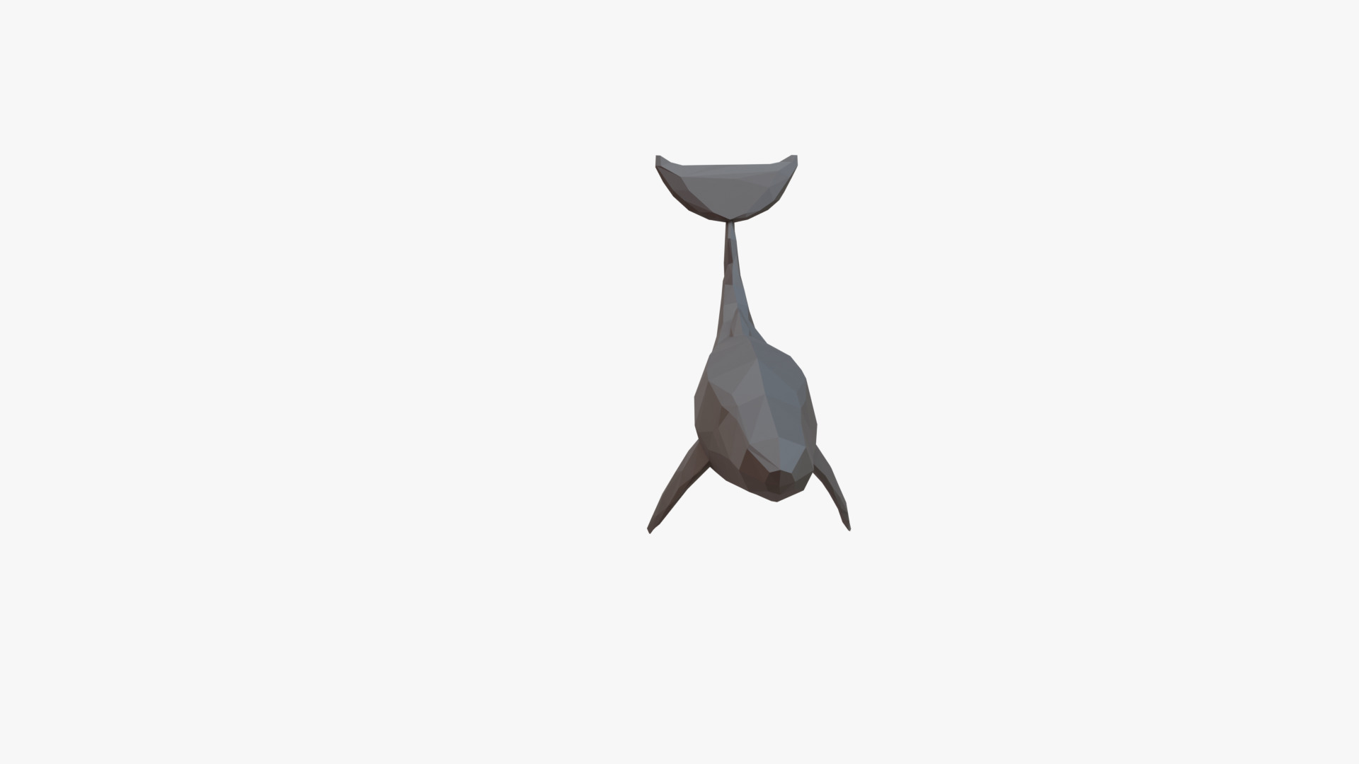 Whale low poly Low-poly 3D model_2