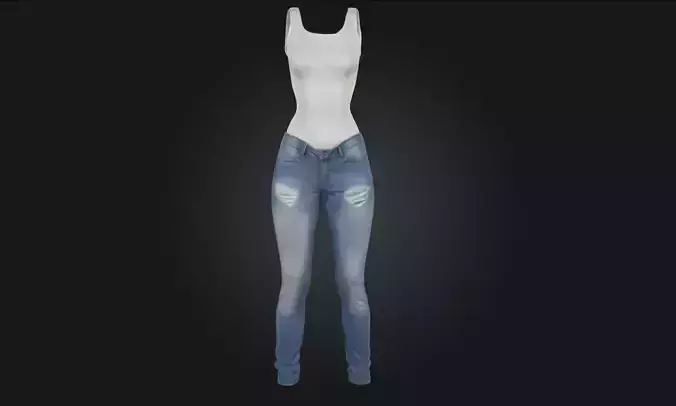 Fashion Mannequin with Denim Jeans Display Model