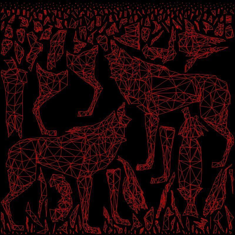 Wolf low poly Low-poly 3D model_7