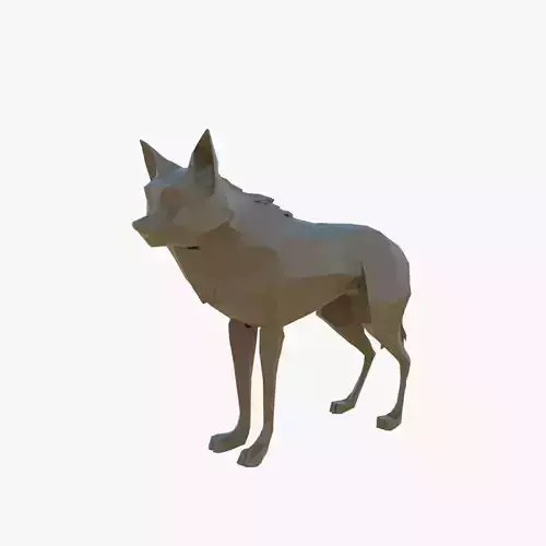 Wolf low poly Low-poly 3D model