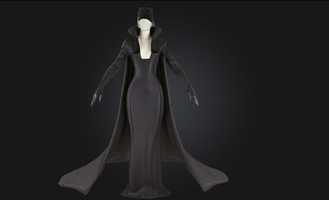 Elegance in Shadow Stylized Apparel Model for Noir 3D model