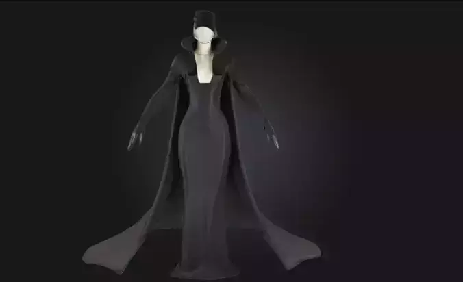 Elegance in Shadow Stylized Apparel Model for Noir