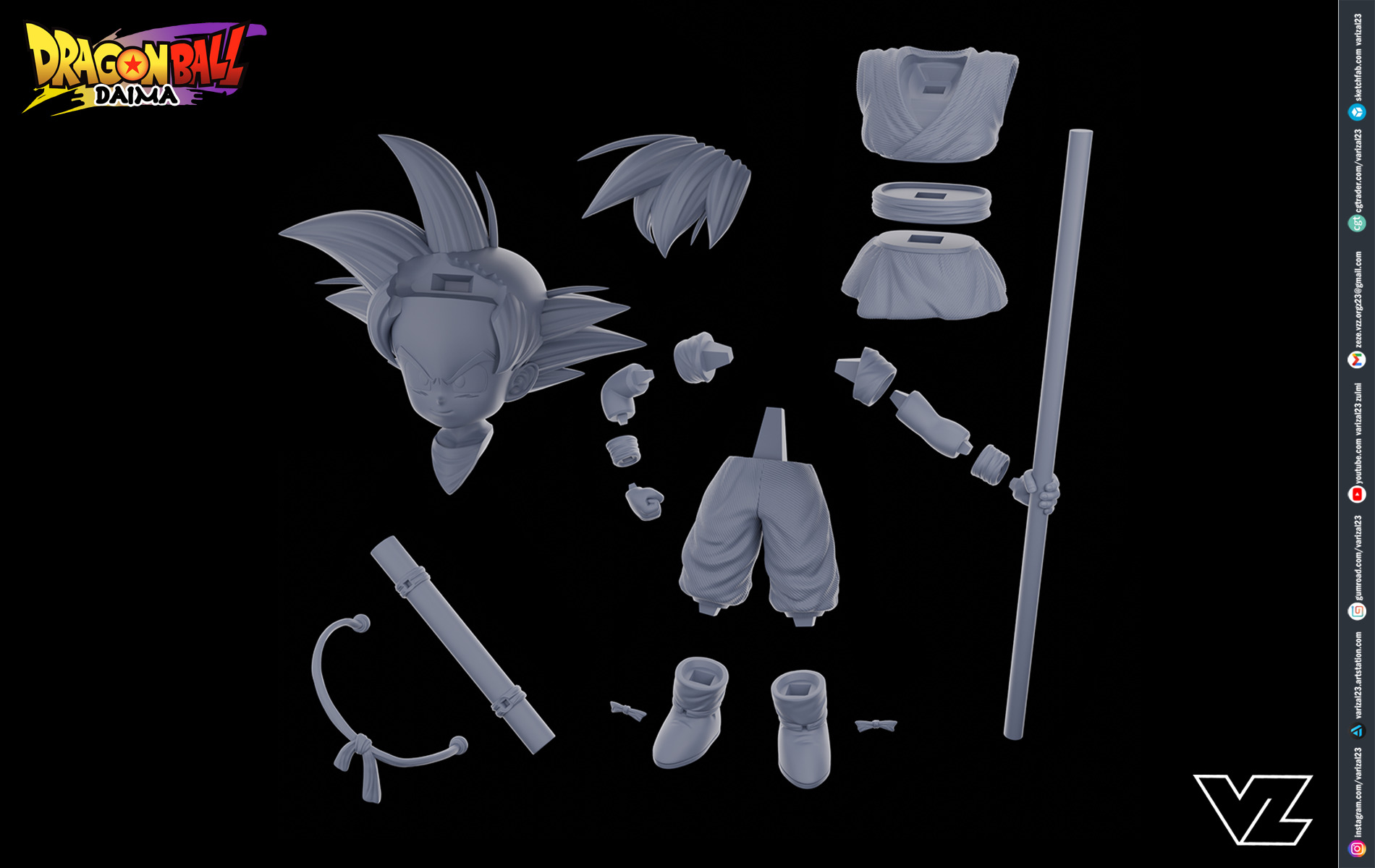 Kid Goku - Dragonball Daima 3D print model_4