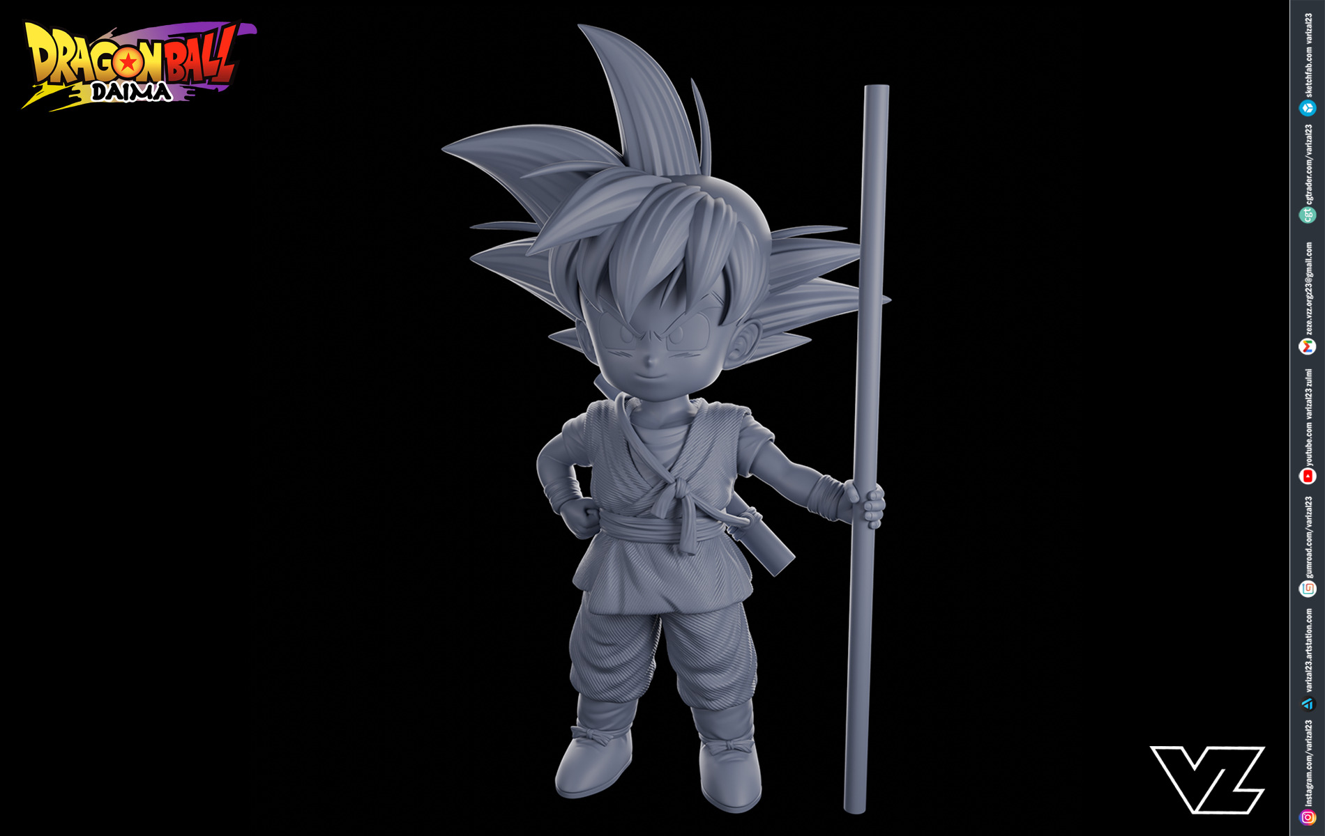 Kid Goku - Dragonball Daima 3D print model_5